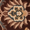 Presto Brown Traditional Hand Tufted Wool Carpet 5X8 Feet