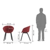 Poulain Engineered Wood Dining Chair in Red Colour