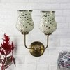 Devansh Metal Electric Wall Light in Gold Colour with Multicolor Shade Count of 2 Lights