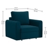 Melano  Pull Out Sofa cum Bed  in T Blue Colour