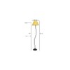 Luca Yellow Fabric Floor Lamp with Black Iron Base