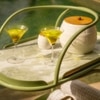 Dastoori Stainless Steel Outdoor Bar Trolley in Green Colour