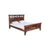 Aarohi Solid Wood Queen Size Non Storage Bed In Provincial Teak Finish