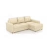 Apollo Compact Sofa (Colour : Cream, Cushion : Soft, Seating Capacity : Right Aligned 2 Seater + Right Aligned Chaise + Ottoman)