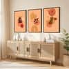 The Castle Decor Boho Abstract Botanical Wall Art Set of 3 Design 13 11x17 Inch