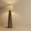 Boho Beige Jute Floor Lamp with Beige Jute Base