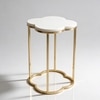QuadraBloom Metal Side Table in Gold Colour