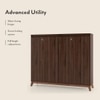 Webster 48 Pair Shoe Rack in Walnut Finish