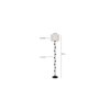 Lux White Natural Fiber Floor Lamp with Black Iron Base