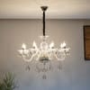 Paris 8 Arm Chrome and Clear Crystal Chandelier