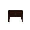 Rama Solid Wood Bedside Table in Walnut Finish