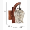 Devansh Solid Wood Electric Wall Light in Brown Colour with Multi Shade Count of 1 Light