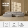 Sophisticated Wood Right Aligned 3-Seater With Upholstery Non Storage Sofa In Grey Colour