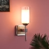 Eliante Modern Wall Lights Mild Steel & Glass Material Chrome, Brown & White Finish