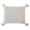 Mini Moss Knit Pale Whisper Cotton Cushion Cover 16X16  Inches
