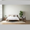 Scandinavian Tris Round Coffee Table Walnut Finish