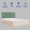 Ahimsa Engineered Wood Queen  Size Bed With Hydraulic Storage (Melamine Finish, White Colour)
