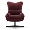Marson Swivel Lounge Chair in Berry Red Colour