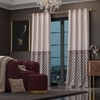 Stoa Paris Satin Long Door Curtain, 70% Blackout Curtains, Sun Protection, Set of 2, Versailles - Noble Rose