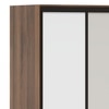 Velora Premium 2 Door 8ft Sliding Wardrobe with mirror in Blade grey Classic Walnut Finish