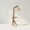 Hubert Beige Jute Floor Lamp with Beige Jute Base