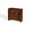 Brooklyn Engineered Wood Dual Tone 2 Doors with Lock Shoe Rack Cabinet Slipper Footwear Stand Organizer can Store Up to 16 Pairs for Home (Brown Maple & White with Elegant Gold Motif)