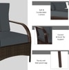 Carry Bird Wicker Patio Furniture Outdoor Balcony Chairs In Brown And Grey Colour