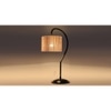 Round Bamboo Curvy Table lamp with Iron Base (SP00)