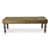 Cairo Solid Wood 2 Seater Bench In Green Sparkle Velvet Fabric