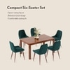 Atlas Solid Wood 6 Seater Compact Dining Table With Rickman Lounge Chairs