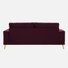 Nency Velvet 3 seater Sofa Red wine
