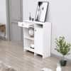 Hexa Red Multipurpose Storage Cabinet With 1 Drawer 1 Door in Frosty White Colour