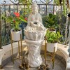 White  2Ft Lotus Buddha Water Fountain With Stand