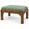 Nivara Solid Sheesham Wood Upholstered Pooja Chowki Sage Green Provincial Teak Finish