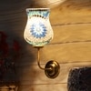 Devansh Metal Electric Wall Light in Gold Colour with Multicolor Shade Count of 1 Light
