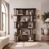 Imola Solid Wood Bookshelf In Danish Walnut Finish
