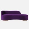 Maddox Velvet 3 Seater Sofa Purple in Colour
