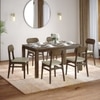 Atlas Solid Wood 6 Seater Dining Table With Set of 3  Lunar Dining Chair