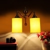 Devansh Metal Electric Wall Light in Yellow Colour with Yellow Shade Count of 2 Lights