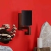 Devansh Solid Wood Electric Wall Light in Black Colour with Black Shade Count of 1 Light