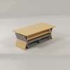 Interlock Engineered Wood Center Table in Beige Colour