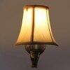 Devansh Gold Antique Wall Mounted Lamp With Off-White Cotton Shade