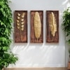 MDF Abstract Metal Wall Decor in Multicolor Set of 3