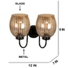 Devansh Metal Electric Wall Light in black Colour with Lavender Shade Count of 2 Lights