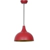 Feiss Red Metal Dome Pendant Light