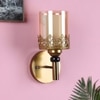 Eliante Modern Wall Lights Mild Steel & Glass Material Antique & Champaign Finish