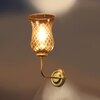 Devansh Metal Electric Wall Light in gold Colour with Lavender Shade Count of 1 Light