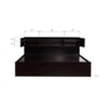 Idyia Solid Wood Queen Size Drawer Storage Bed In Melamine Finish