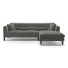 Lewis Sectional Sofa (Colour : Ash Grey Velvet, Cushion : Hard, Seater : Right Aligned 3 Seater + Right Aligned Chaise)