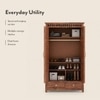 Fidora Solid Wood 2 Door Wardrobe in Teak Finish